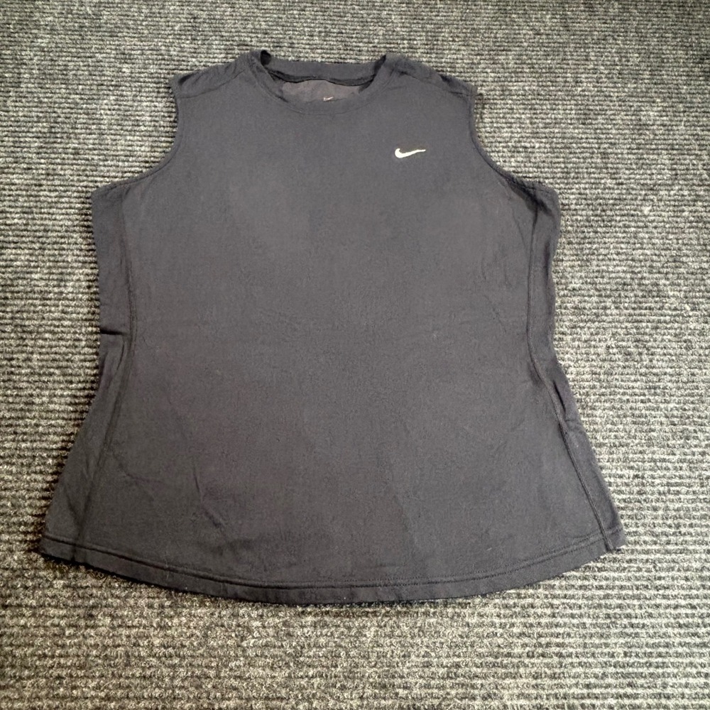 Nike Dri-FIT Sleeveless Training Top Black Mesh Back Tank Mens Medium
